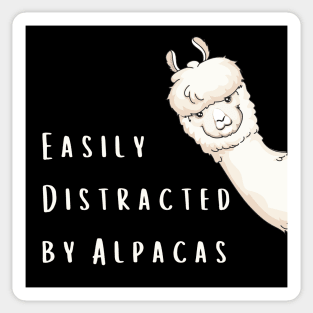 Lispe Alpaca Easily Distracted by Alpacas Funny Sticker